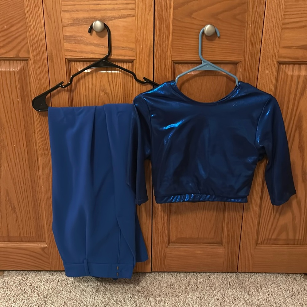 Two Piece Blue Dance Costume
